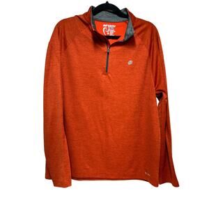 SB‎ Tech Activewear Men's Long Sleeve Orange Shirt Cool Play Training Xlarge